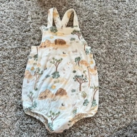 Angel Dear 12-18M Desert Landscape Print Viscose Bamboo Blend Baby Romper - Picture 1 of 8
